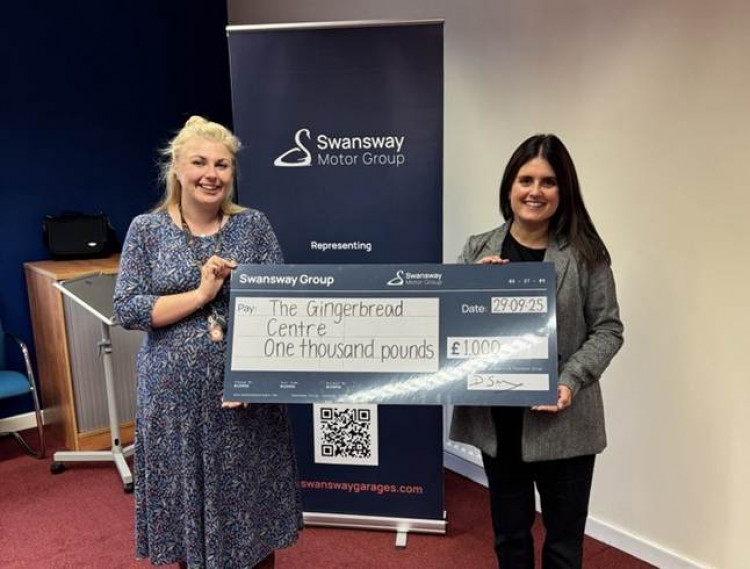 L-R: Jess Druce, Fundraising Manager at The Gingerbread Centre, alongside Emma Goodall, Dealership Marketing Manager at Swansway Motor Group. (Swansway)