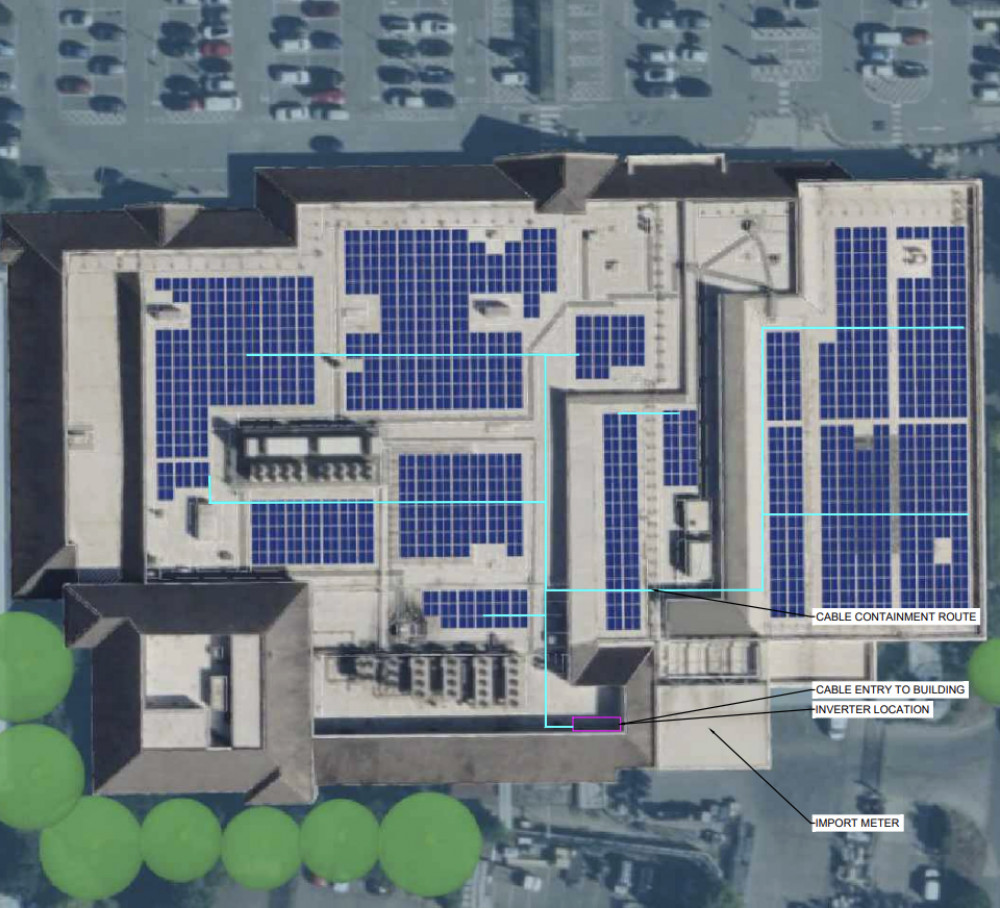 Solar panel plans for local Sainsbury's store (image via planning application) 