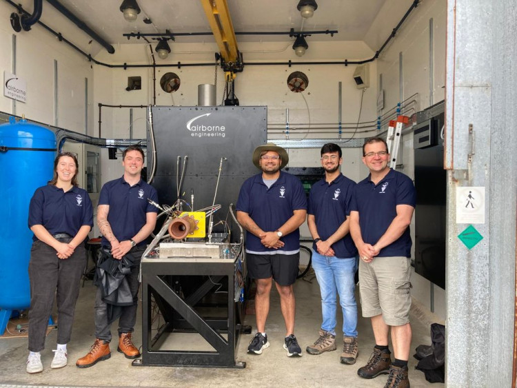 Kingston University's Rocket Engineering team fired their Egret engine, achieving the highest thrust of any non-cryogenic UK university engine (Credit: Kingston University)