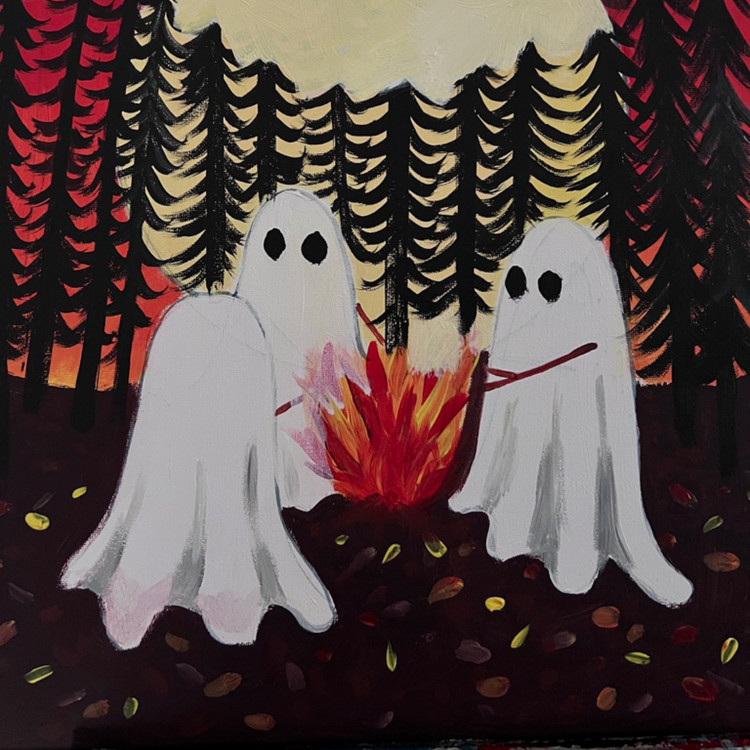 🎃👻 Fizzcasso: A Haunted Paint & Sip Experience 👻🎃