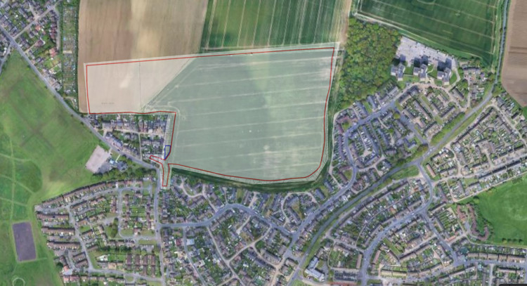 The latest plans will swallow up a big chunck of agricultural land to the north of Chadwell St Mary. 