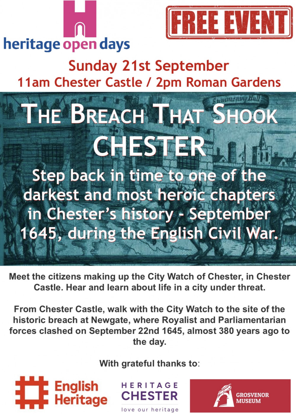 Meet costumed re-enactors at Chester Castle