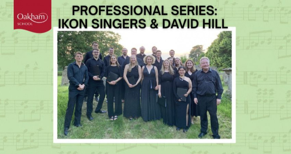 John Rutter and David Hill conduct in Oakham School Chapel