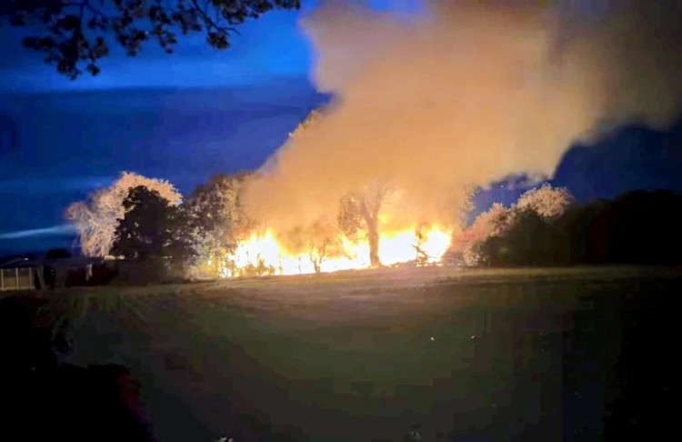 On Friday 19 September, Cheshire Fire and Rescue Service received reports of a major incident on farmland off Middlewich Road (Supplied).