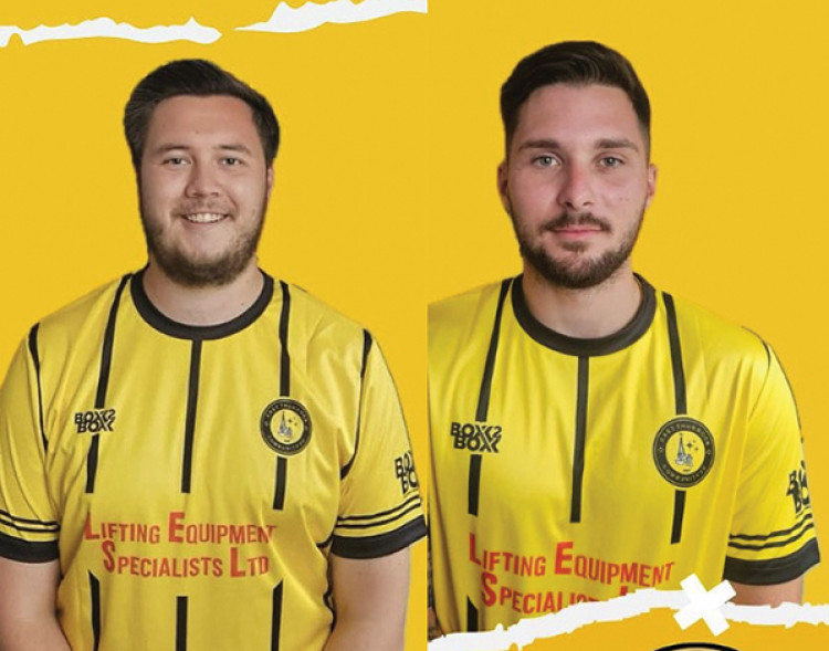 Harry Salter (left) and Ross Barnes. Scorers for East Thurrock. 