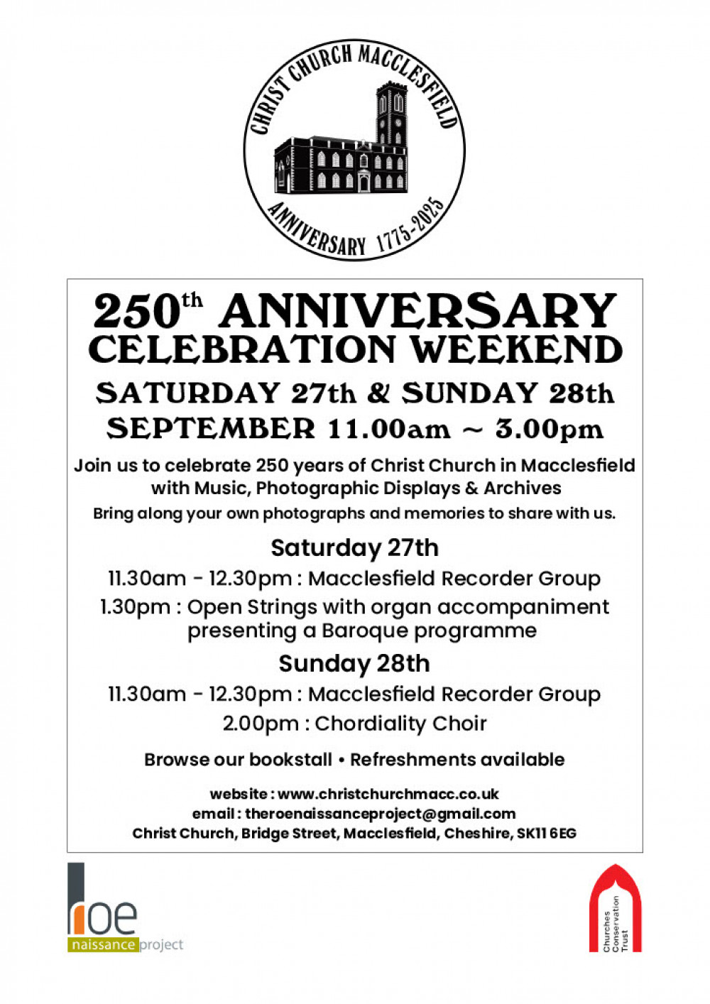 Christ Church 250th Anniversary Celebration Weekend