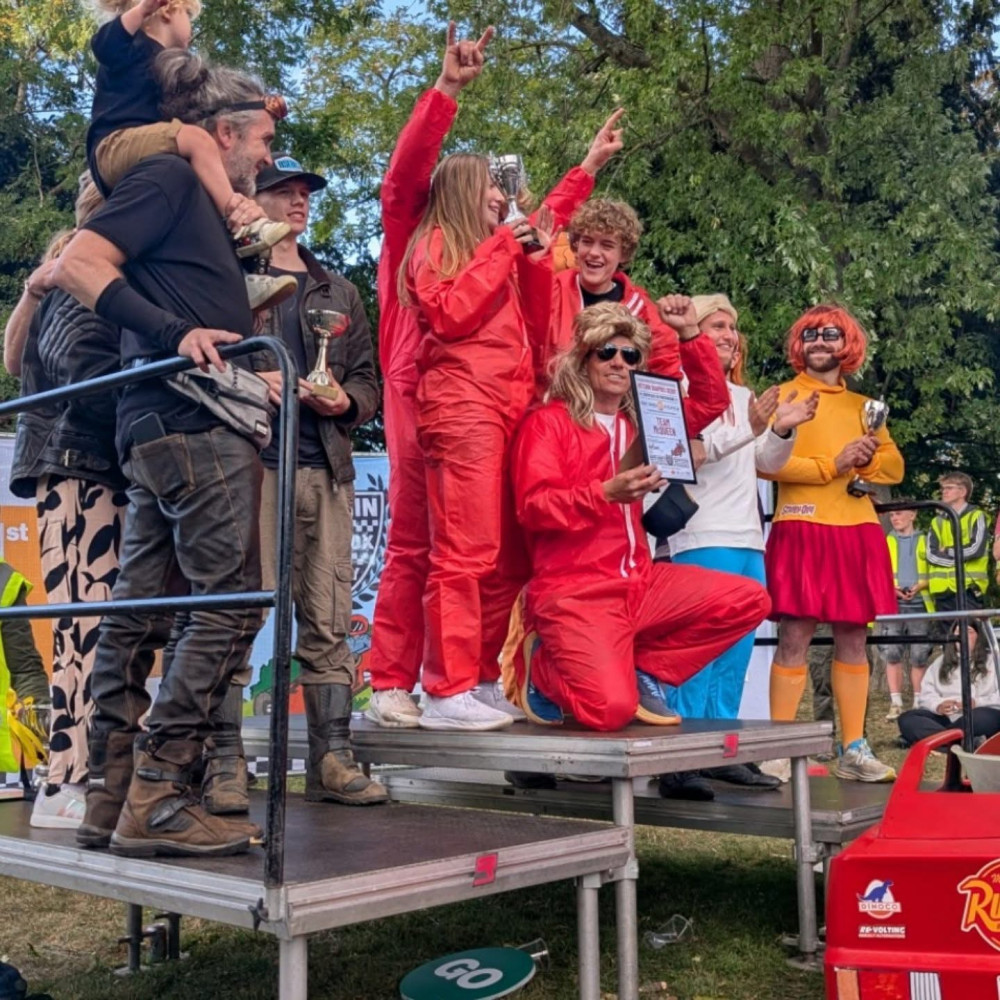 Team Mcqueen on the podium Team Mcqueen on the podium