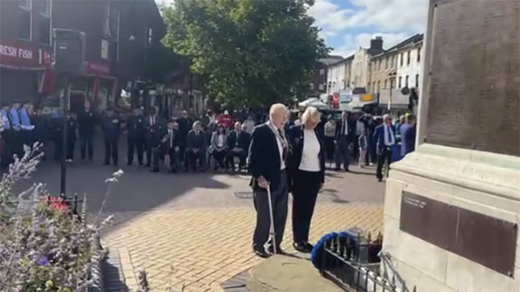 WWII veteran Jim Gooding  laid a wreath on behalf of the RAF Association. 