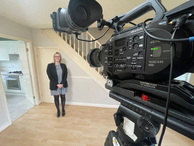 Belle Smith from Stephenson Browne in Sandbach has been filming again with 'Homes Under the Hammer'. (Photo: Belle Smith)    