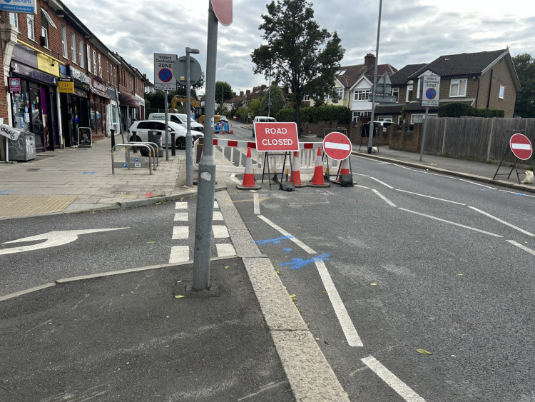 The works on Kingston's Villiers Avenue began on 15 September (Credit: Tilly O'Brien)