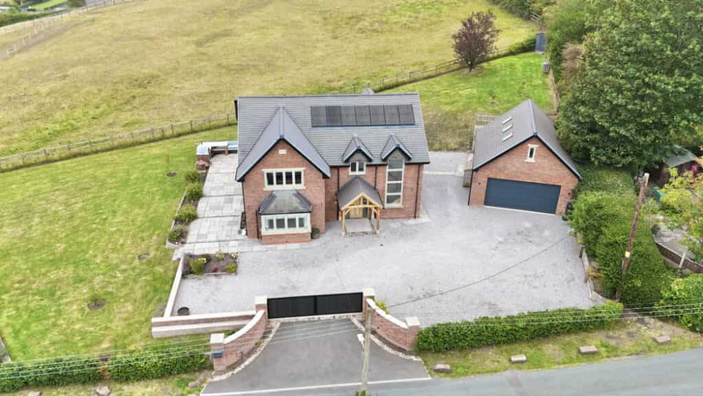 The four-bedroom self-built Peggys Bank in Wood Lane, near Audley (James Du Pavey).