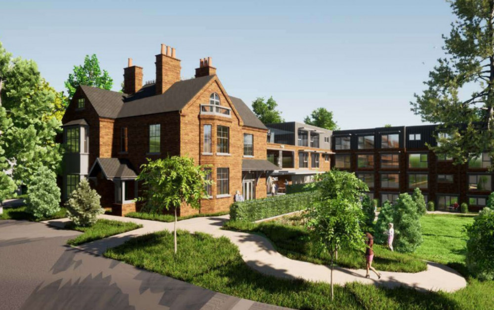 A computer-generated image showing how the redeveloped care home at Guysfield in Willian could look. Credit: Caring Homes/Oliver