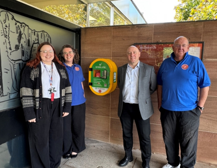 National housebuilder Persimmon Homes has donated a life-saving defibrillator to Kenilworth Town