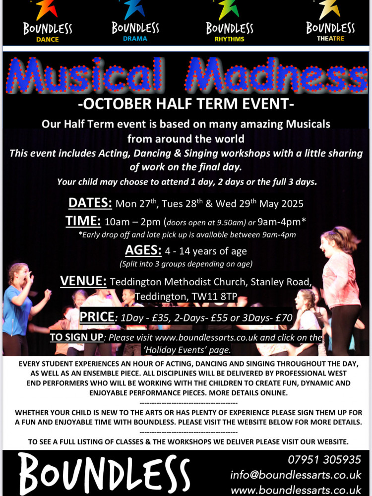 Boundless Arts MUSICAL MADNESS Boundless Arts MUSICAL MADNESS