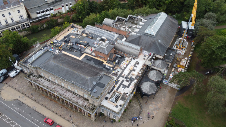 Warwick District Council is progressing with essential roof repairs to Leamington's Royal Pump Rooms(image via WDC)
