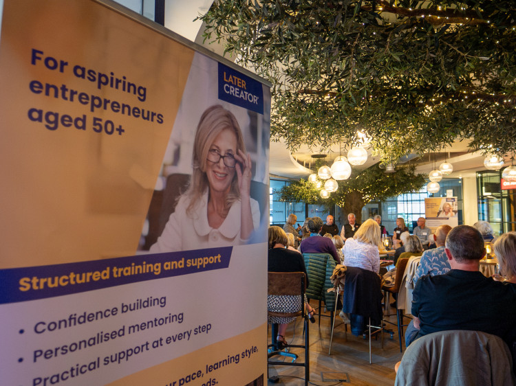 The launch of Dr Isabella Moore CBE's the Later Creator platform  (images via Karen Newbold)