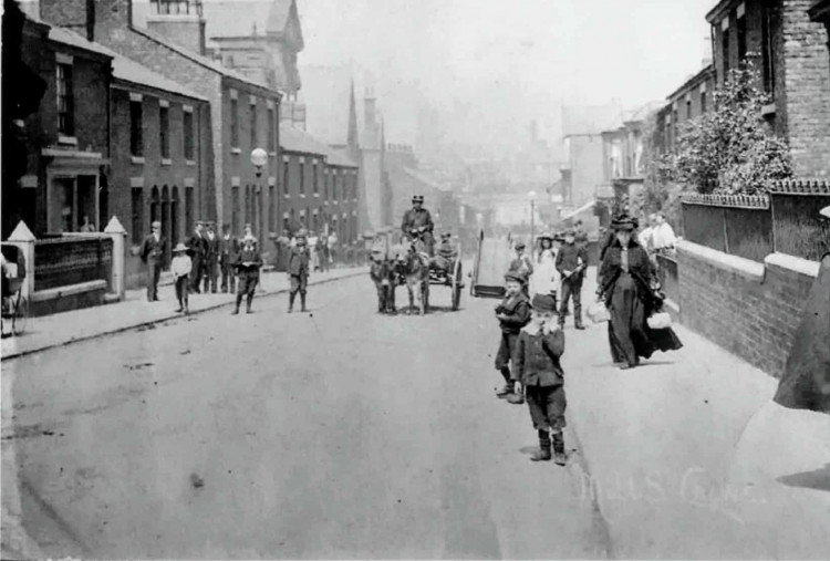 Mill Street in Crewe in the late 1800s.