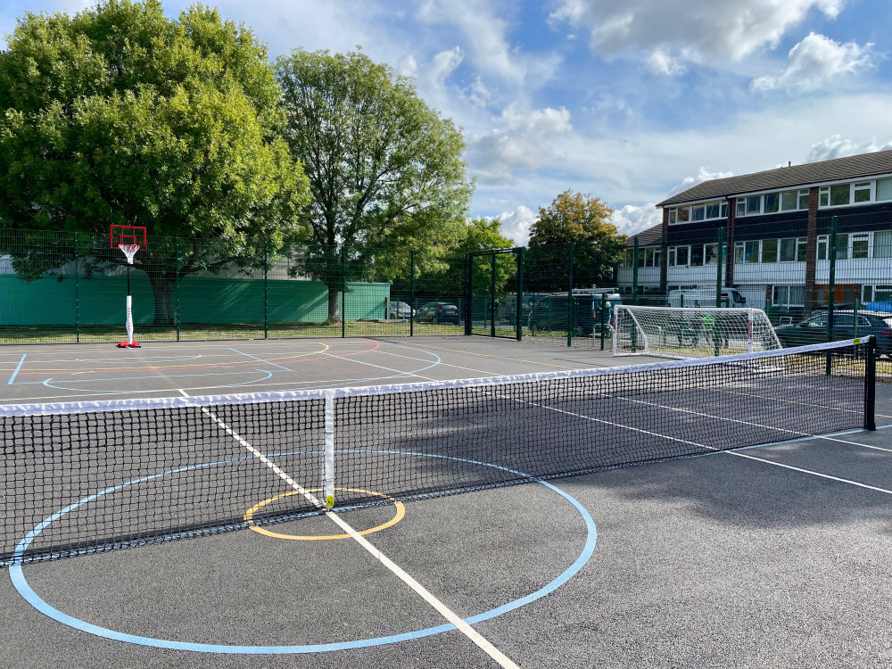The new multi-use games area benefits St Richard's CE Primary School and the wider Ham community (credit: Richmond Council).