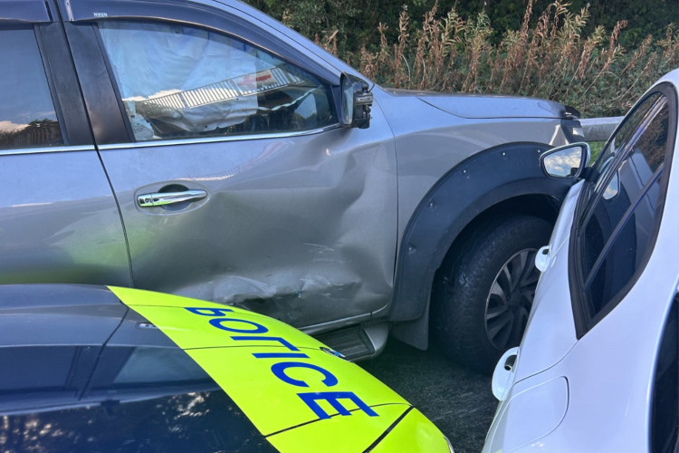 The car was stopped by police on the M6 after being spotted between junctions 15 and 16. (StaffsRCT/Staffordshire Police)