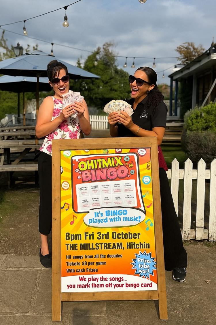 HITMIX BINGO !!!!! 🎉🎉🎉 See how excited Sienna & Sarah are 💷💷 Come join us for our Hitmix Bingo on Friday 3rd of October in The Millstream!!! WIN Exciting Cash Prizes 💸💸 Tickets £3 per game Starts at 8pm. Bookings Available.👇👇 https://www.mcmullens.co.uk/local-pub/millstream-hitchin/