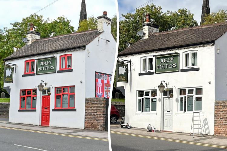 The Jolly Potters has been repainted. (SNWS)