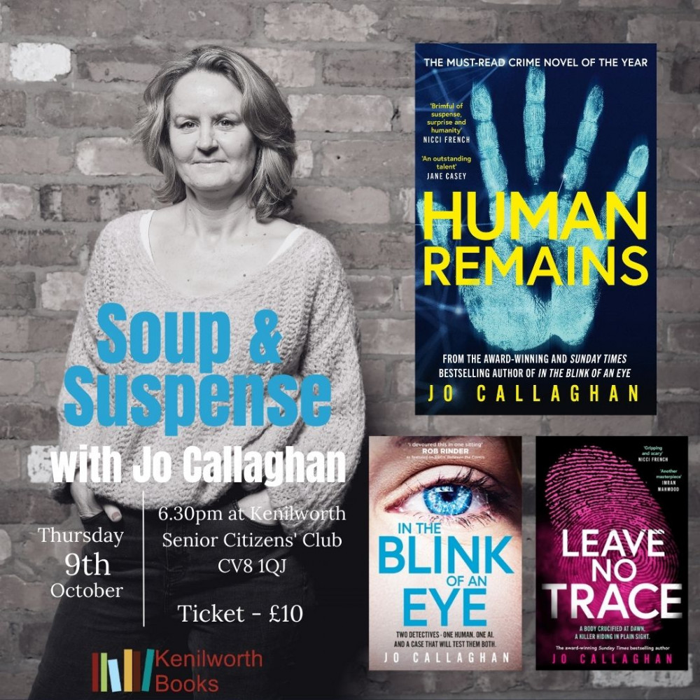 ookseller Charlotte and author Jo will be discussing crime writing and how to create suspense within a novel 
