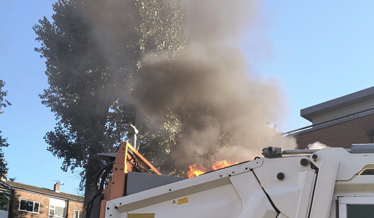 An investigation has been unable to determine the cause of a bin lorry fire (Credit: CEC)