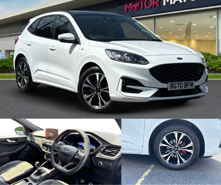This Kuge ST-Line X boasts LED daytime running lights and sits proudly on 19" 5 Split Spoke Alloys. (Swansway)