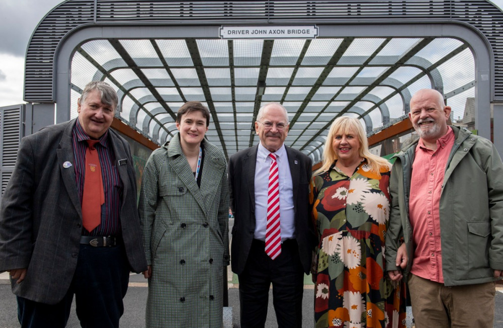 Thomson Street Bridge has been renamed Driver John Axon Bridge, in honour of the locomotive driver who died while attempting to stop a runaway train (Image - Stockport Council)