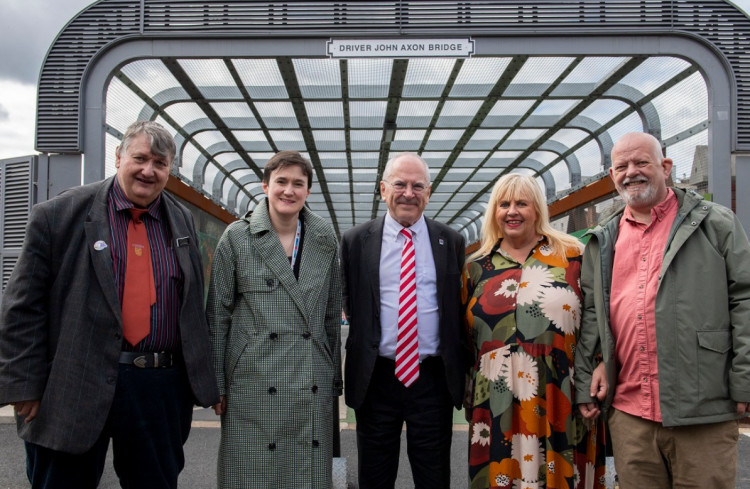 Thomson Street Bridge has been renamed Driver John Axon Bridge, in honour of the locomotive driver who died while attempting to stop a runaway train (Image - Stockport Council)