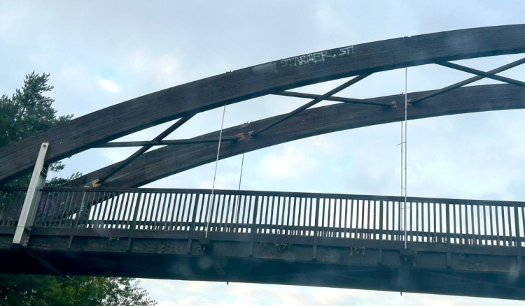 'Offensive graffiti' is to be removed from the Silk Road - Image edited to blur expletive (Credit: Nub News)