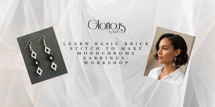 Learn Basic Brick Stitch Beading to Create Monochrome Earrings