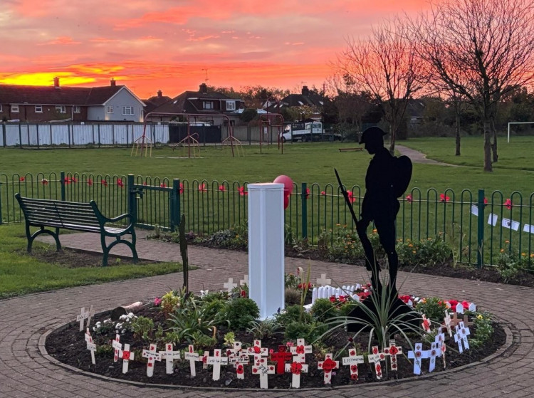 The memorial garden. 