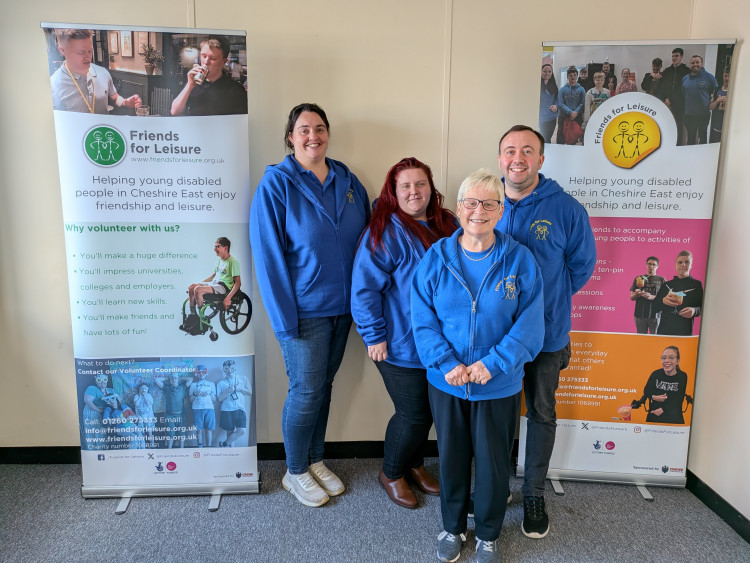 Friends for Leisure's activity coordinator Hannah Guthrie, project worker Chloe Wilson, charity manager Gillian Jones and volunteer coordinator Sean Worth (Credit: Friends for Leisure)