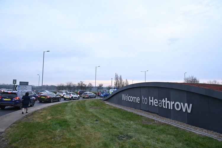 A fire took place in a multi-storey carpark in Heathrow Airport's Terminal 3 on 1 October (credit: SWNS).