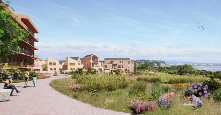 An artist's impression of the site.