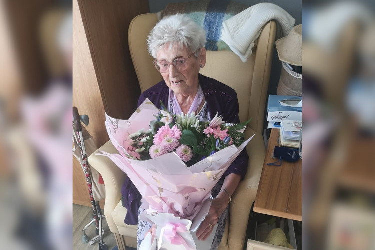 Joyce Shatwell recently celebrated her 101st birthday (Credit: Rowans Care Centre)