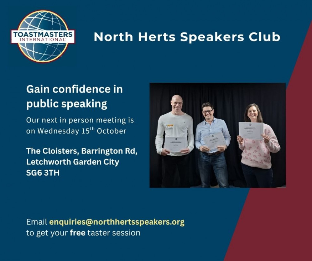 Celebrating sucess at North Herts Speakers
