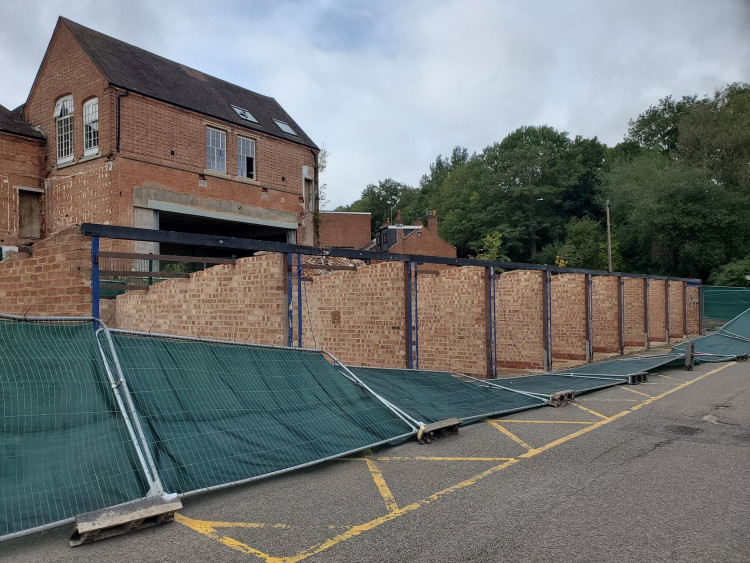 Demolition work on Warwick garage block has is well underway (image via Geoff Ousbey)