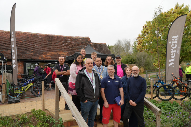 – Councillor Jim Sinnott, Councillor Naveen Tangri, Andy Robson and  Roger Hackley with officers from Warwick District Council (image supplied)