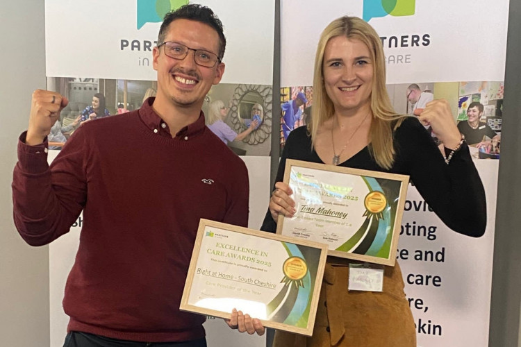 Right at Home South Cheshire has won two awards at the Partners In Care awards. (Photo: Right at Home South Cheshire)