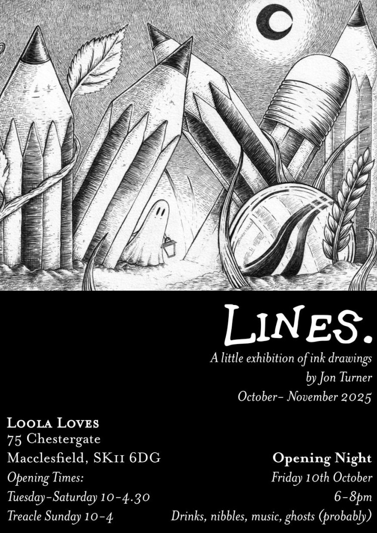 Lines. : A little exhibition of ink drawings by Jon Turner