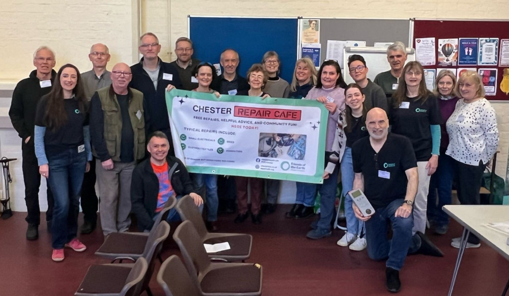 Repair experts, such as local tradespeople and hobbyists, volunteer their time and expertise (Image via: Chester Repair Cafe)