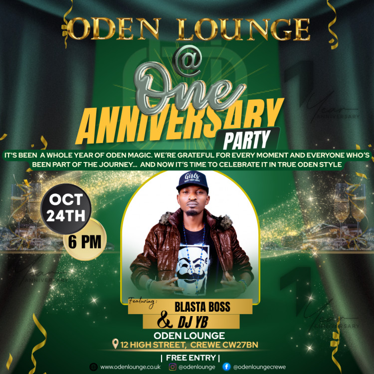 ODEN @ 1 ANNIVERSARY PARTY - Friday night kickoff ODEN @ 1 ANNIVERSARY PARTY - Friday night kickoff