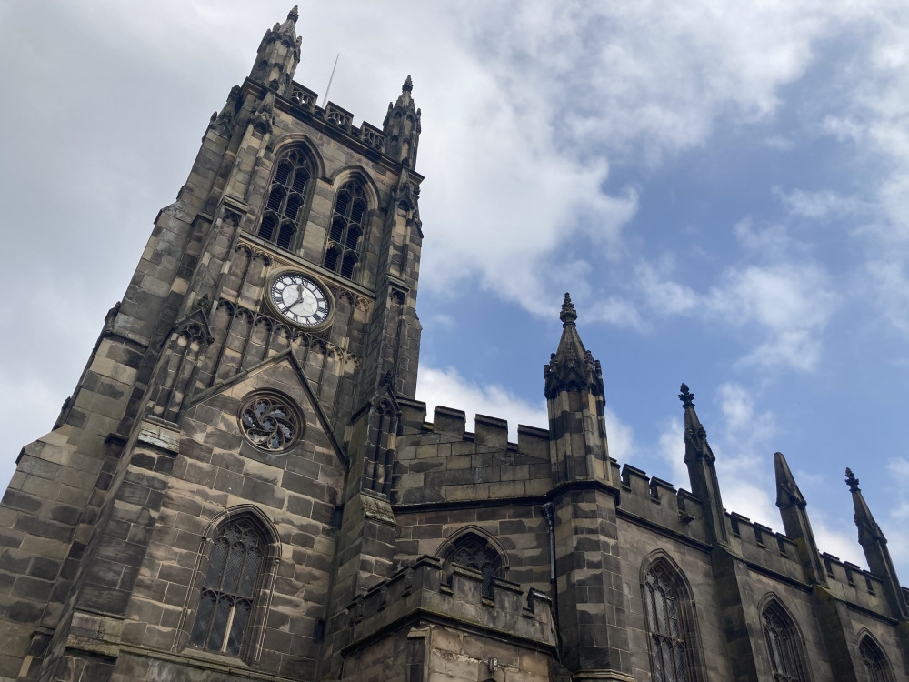 St Mary's Church in Stockport town centre is set to benefit from a £343,234 grant to help pay for urgent repairs (Image - Nub News)