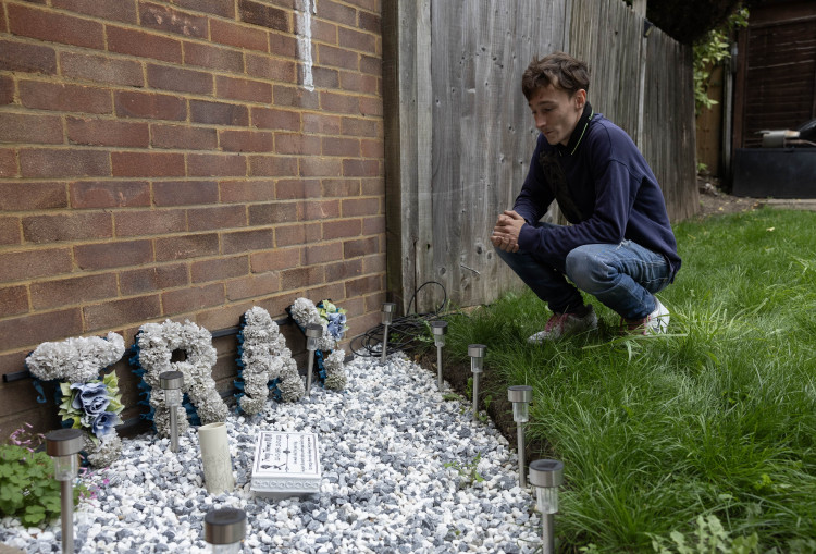 Kyle Rolfe, 25, outside his family home in Hanwell, where he has lived since he was three (credit: Facundo Arrizabalaga/MyLondon).