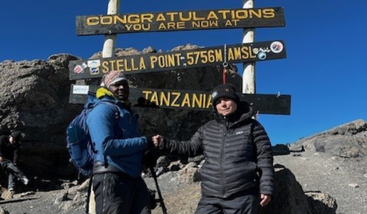 Donna Reese recently climbed Mount Kilimanjaro to raise money to support her colleagues (Credit: ECNHST)