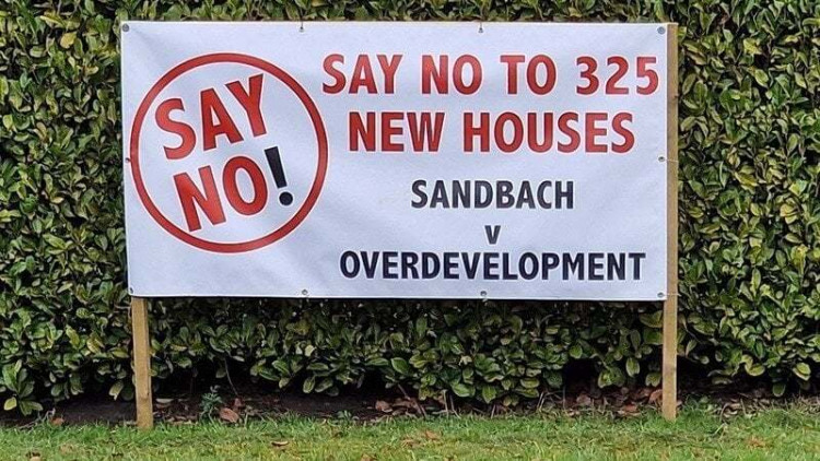 Sandbach residents are objecting to a proposed 325-home development (Image supplied)
