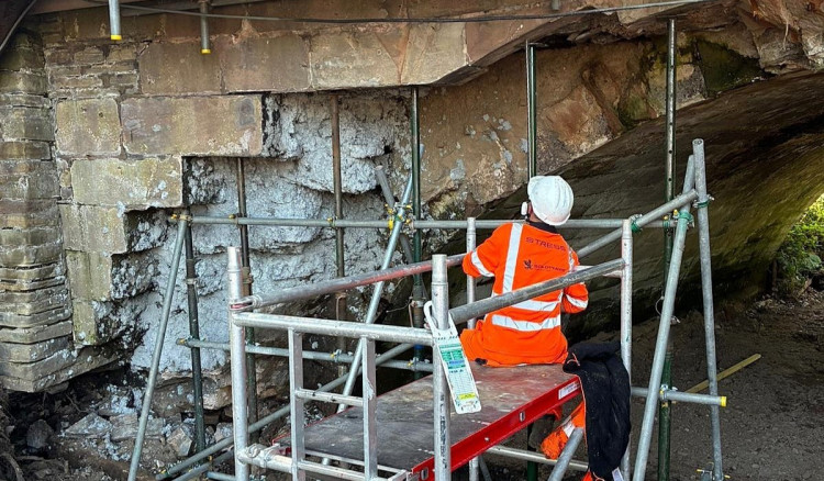 Repairs to Mill House Bridge along the A523 are nearing completion (Credit: CEC)