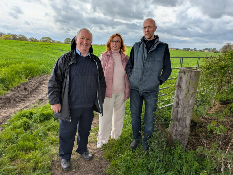 Dennis Smith (far left) has revealed his thoughts on the Bloor homes plan in Sandbach. (Photo: Nub News)